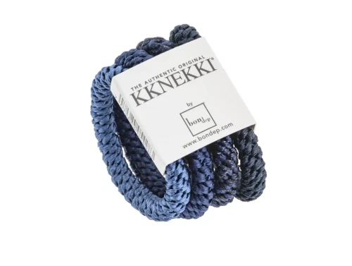 Kknekki hårelastikker dark blue mix mix (4-pack)
